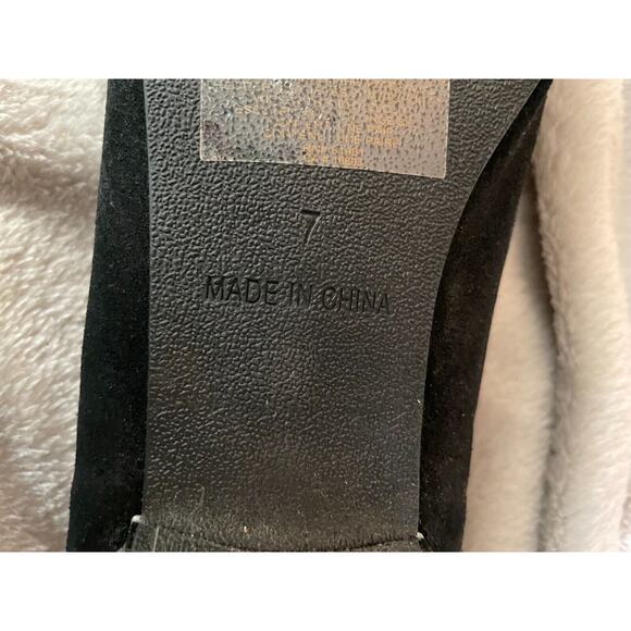 Womens Cushion Walk Almond Toe Flats by Avon Black Size 7 Rhinestones - Picture 9 of 9